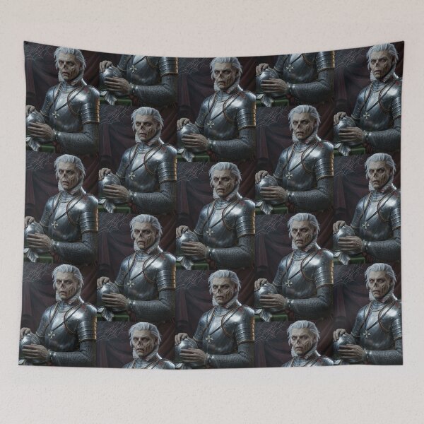 Item preview, Lord knight of the manor dark horror spooky haunted house painting art designed and sold by Vintage Designs +.