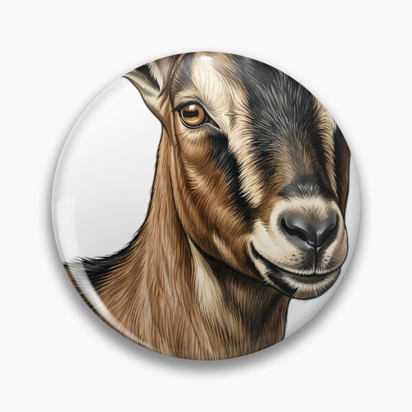 Item preview, Vintage Naturalist Alpine Goat Portrait — Antique Goat Breed Art designed and sold by Catch333.