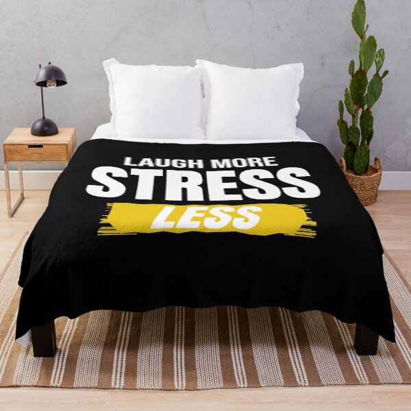 Item preview, Laugh More Stress Less Positive Quote designed and sold by Mrali9914.