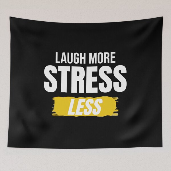 Item preview, Laugh More Stress Less Positive Quote designed and sold by Mrali9914.