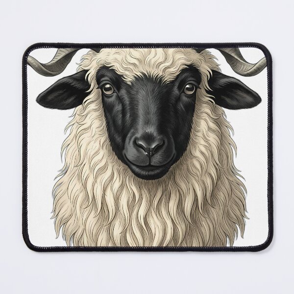 Item preview, Vintage Naturalist Valais Blacknose Sheep Portrait — Antique Sheep Breed Art designed and sold by Catch333.