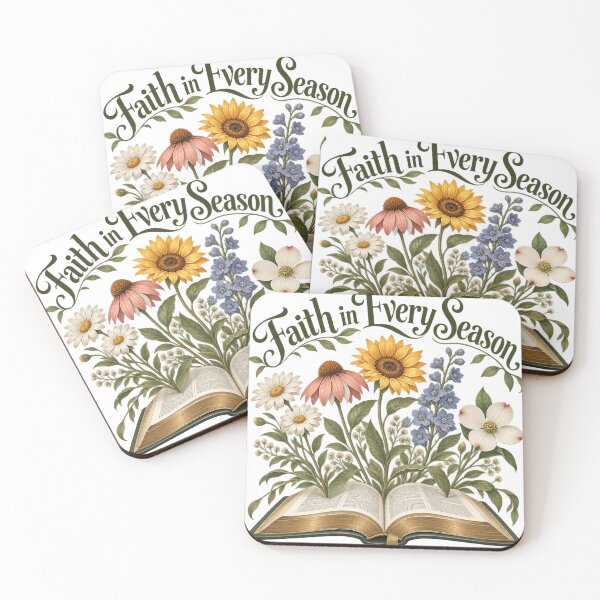 Item preview, Faith in Every Season — Wildflowers and Open Bible, Gentle Botanical Christian Art designed and sold by haitrieuic96.