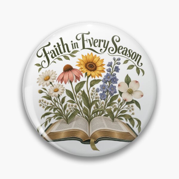 Item preview, Faith in Every Season — Wildflowers and Open Bible, Gentle Botanical Christian Art designed and sold by haitrieuic96.