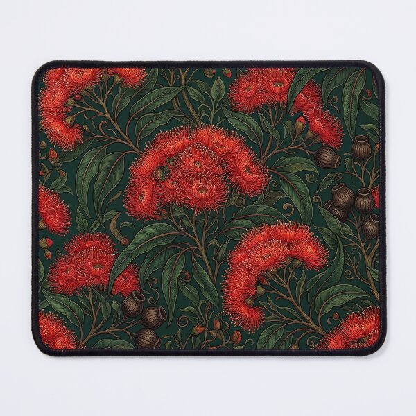 Item preview, Crimson Bloodwood Gum Blossom Deep Woodland Pattern designed and sold by Studio BC.