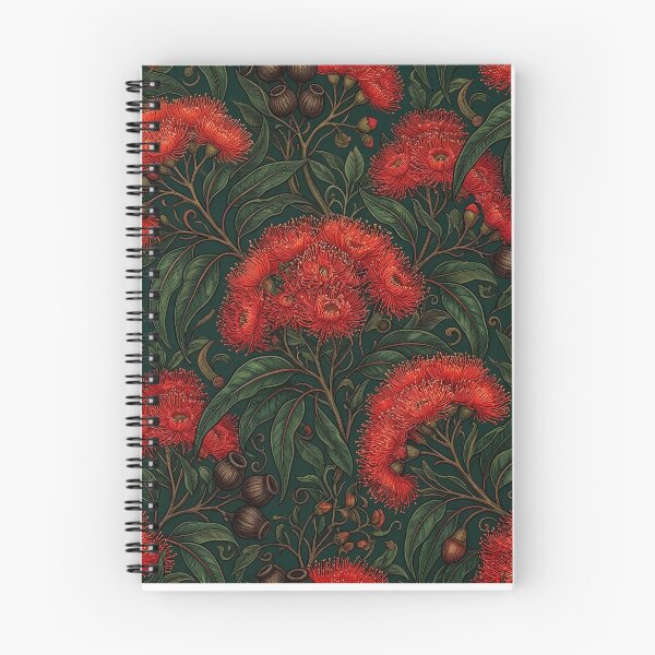 Item preview, Crimson Bloodwood Gum Blossom Deep Woodland Pattern designed and sold by Studio BC.