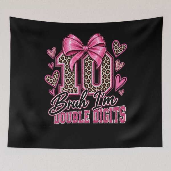 Item preview, 10 Bruh I'm Double Digits 10th Birthday Ten Year Old Milestone designed and sold by drawwiika+44.