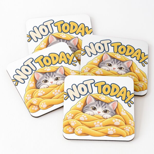 Item preview, Not Today Funny Cat Cozy Blanket Cute designed and sold by Nicha Studio.