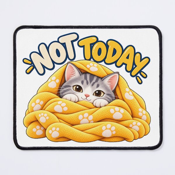 Item preview, Not Today Funny Cat Cozy Blanket Cute designed and sold by Nicha Studio.