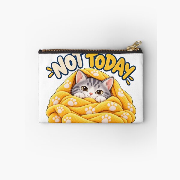 Item preview, Not Today Funny Cat Cozy Blanket Cute designed and sold by Nicha Studio.