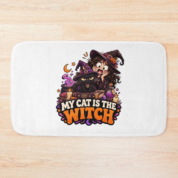 Item preview, My Cat Is the Witch Halloween Black Cat Funny Witchy Design designed and sold by Pixanova.