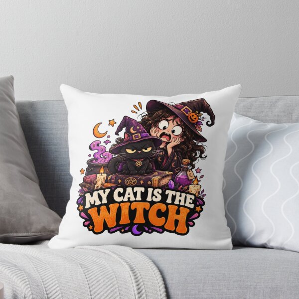 Item preview, My Cat Is the Witch Halloween Black Cat Funny Witchy Design designed and sold by Pixanova.