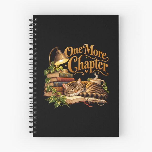 Item preview, One More Chapter — Sleepy Tabby Cat and Books, Cozy Reader Illustration designed and sold by haitrieuic96.
