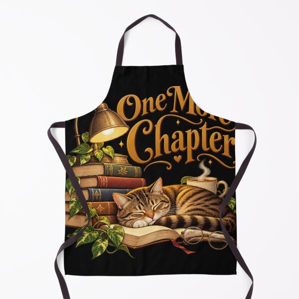 Item preview, One More Chapter — Sleepy Tabby Cat and Books, Cozy Reader Illustration designed and sold by haitrieuic96.