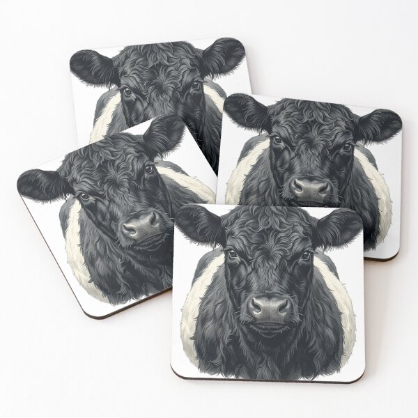 Item preview, Vintage Naturalist Belted Galloway Portrait — Antique Cattle Breed Art designed and sold by Catch333.