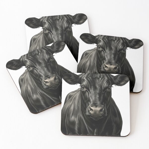 Item preview, Vintage Naturalist Black Angus Cow Portrait — Antique Cattle Breed Art designed and sold by Catch333.