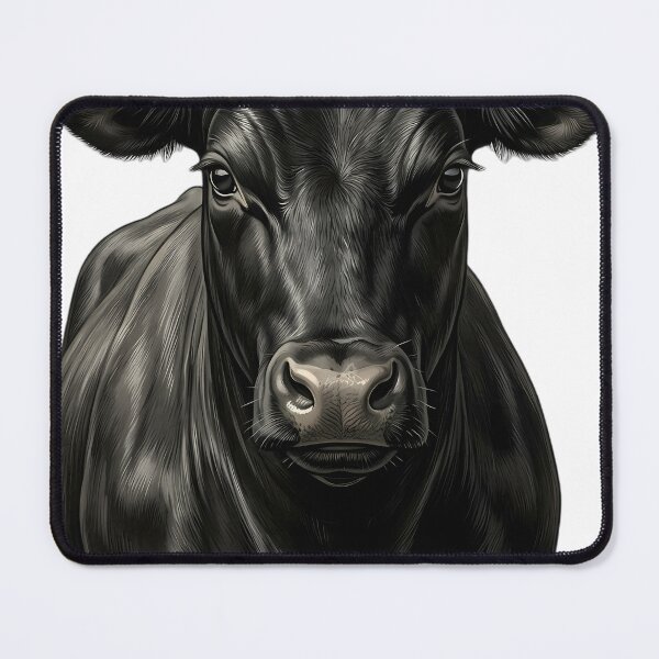 Item preview, Vintage Naturalist Black Angus Cow Portrait — Antique Cattle Breed Art designed and sold by Catch333.