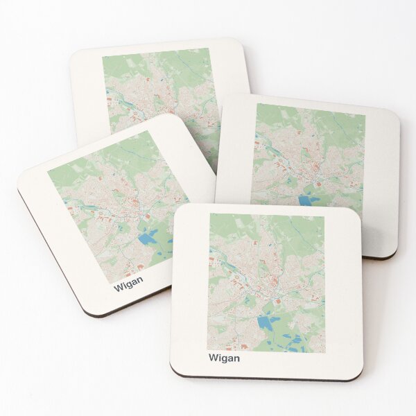 Item preview, Wigan Minimalistic Map Art designed and sold by MapsNerd.