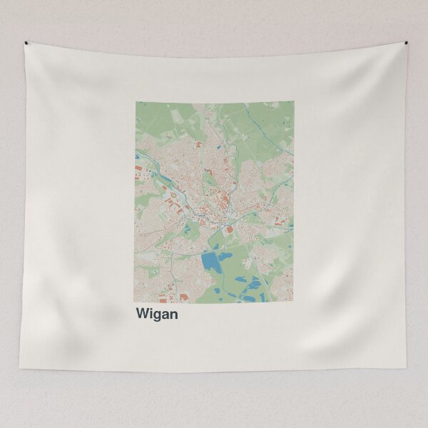 Item preview, Wigan Minimalistic Map Art designed and sold by MapsNerd.