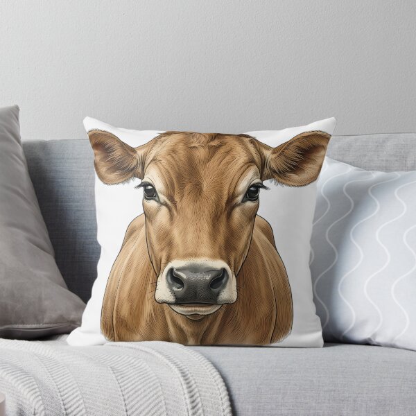 Item preview, Vintage Naturalist Jersey Cow Portrait — Antique Cattle Breed Art designed and sold by Catch333.