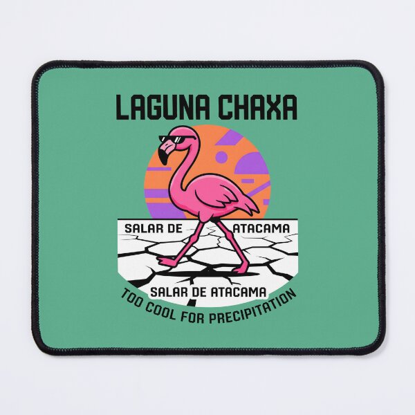 Item preview, Salar de Atacama. Cool Flamingo in Sunglasses | Retro Chile Travel Emblem designed and sold by MyHappyArtShop.