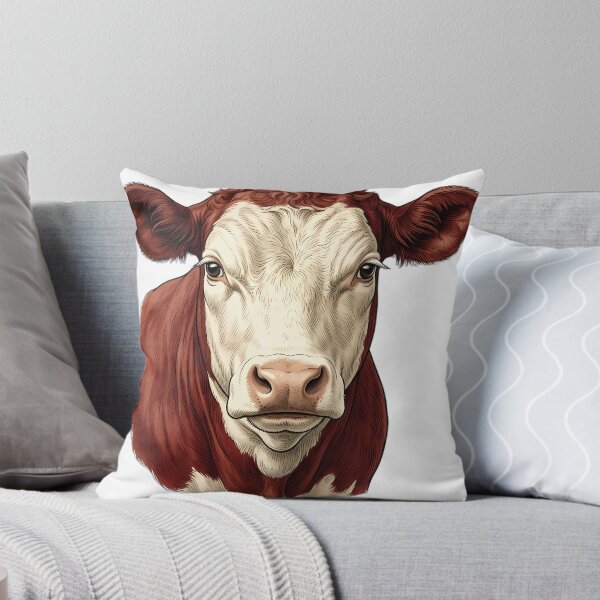 Item preview, Vintage Naturalist Hereford Cow Portrait — Antique Cattle Breed Art designed and sold by Catch333.