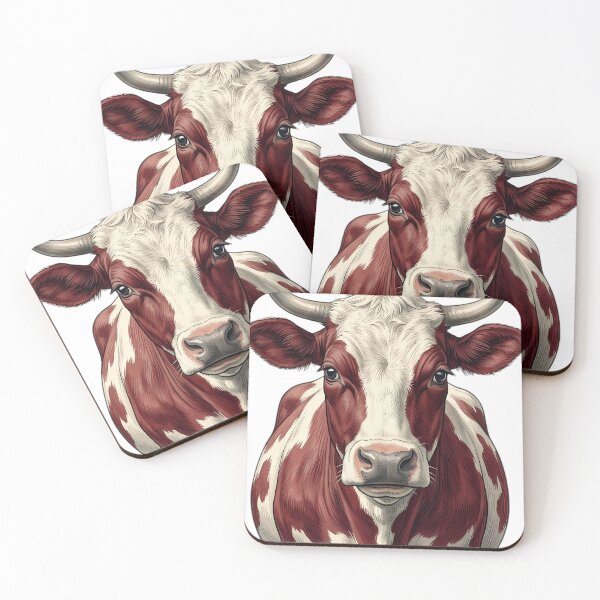 Item preview, Vintage Naturalist Ayrshire Cow Portrait — Antique Cattle Breed Art designed and sold by Catch333.