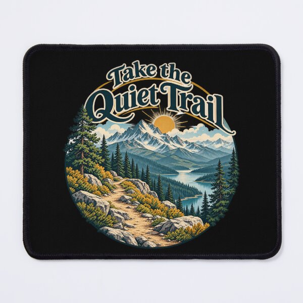 Item preview, Take the Quiet Trail — Pine Forest and Mountain Path, Vintage Outdoor Inspiration designed and sold by haitrieuic96.