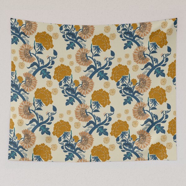Item preview, Warm Earthy Chintz Yellow1 designed and sold by TuluaStudio.