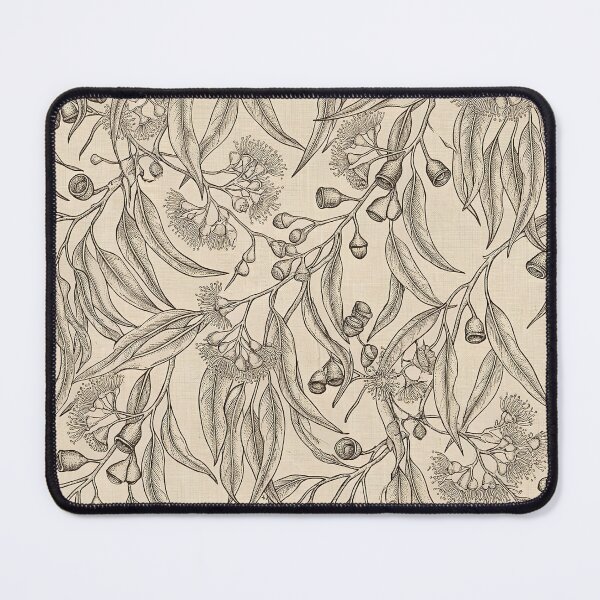 Item preview, Monochromatic Eucalyptus Sketch Vintage Botanical Pattern designed and sold by Studio BC.