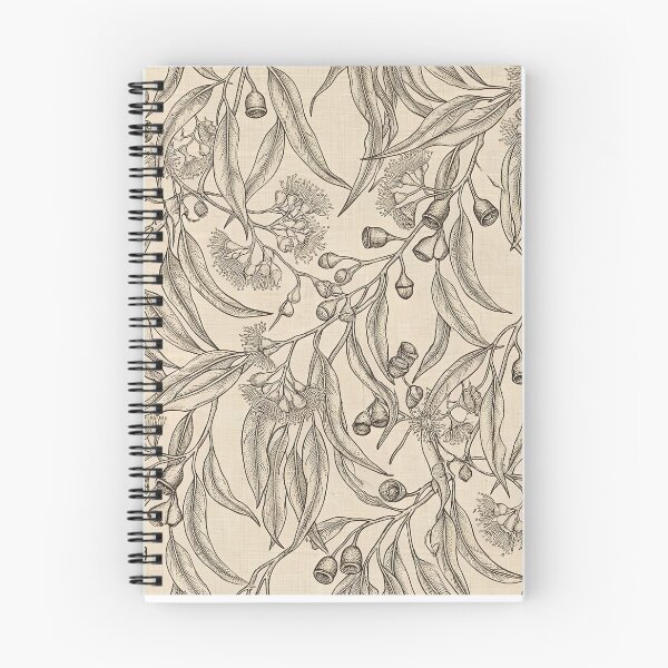 Item preview, Monochromatic Eucalyptus Sketch Vintage Botanical Pattern designed and sold by Studio BC.