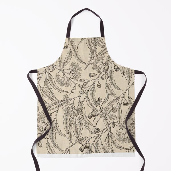 Item preview, Monochromatic Eucalyptus Sketch Vintage Botanical Pattern designed and sold by Studio BC.