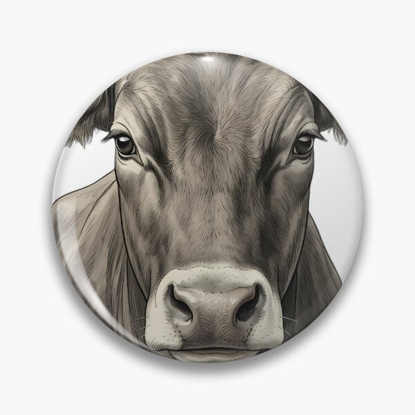 Aperçu de l'œuvre Vintage Naturalist Brown Swiss Cow Portrait — Antique Cattle Breed Art créée et vendue par Catch333.