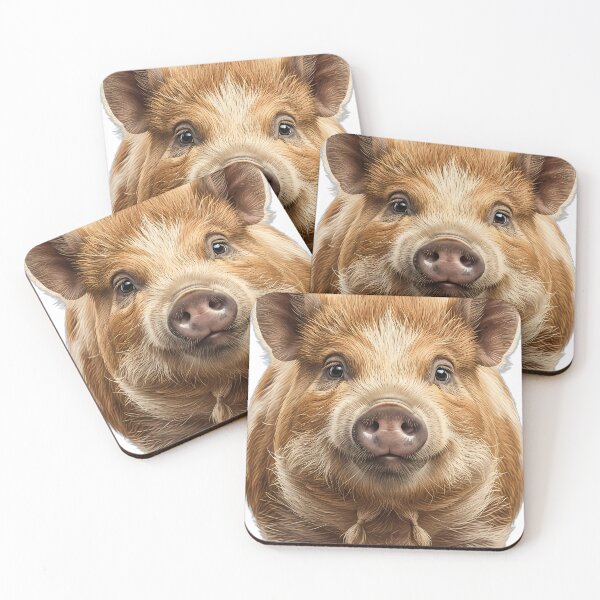 Item preview, Vintage Naturalist Kunekune Pig Portrait — Antique Pig Breed Art designed and sold by Catch333.