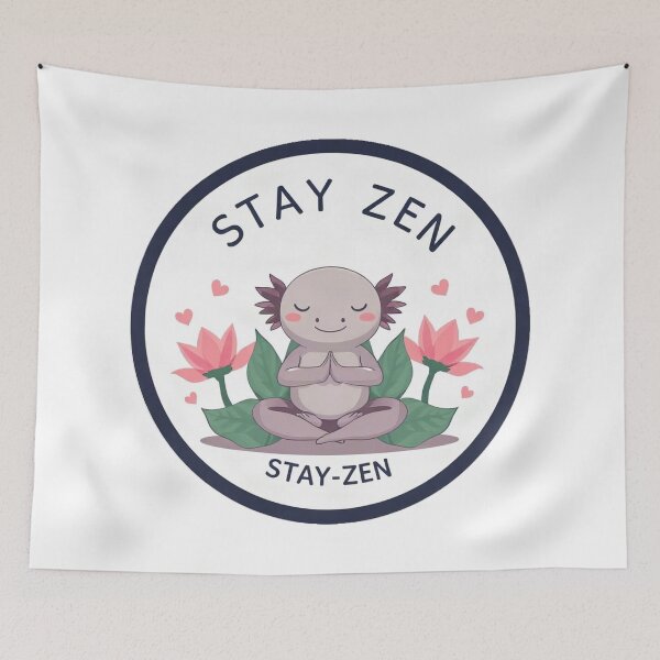 Item preview, Zen Axolotl Meditating Lotus Flower designed and sold by Arc2020.