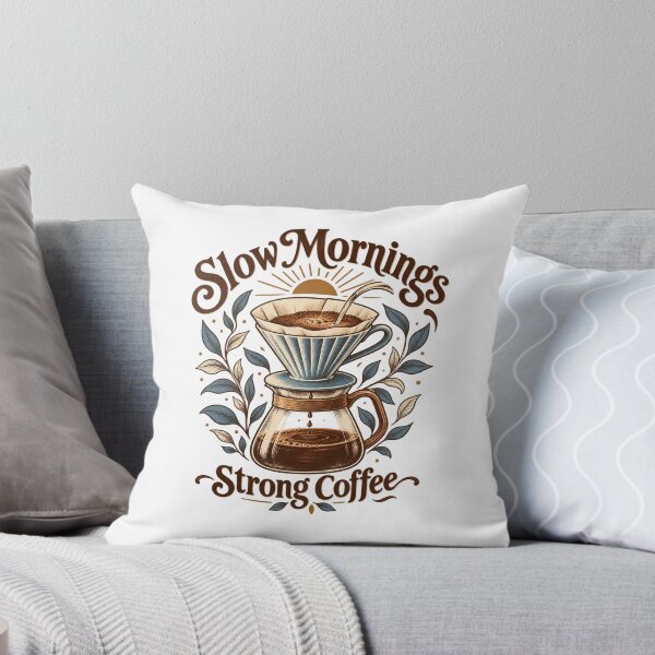 Item preview, Slow Mornings Strong Coffee — Pour Over Ritual, Warm Botanical Coffee Illustration designed and sold by haitrieuic96.
