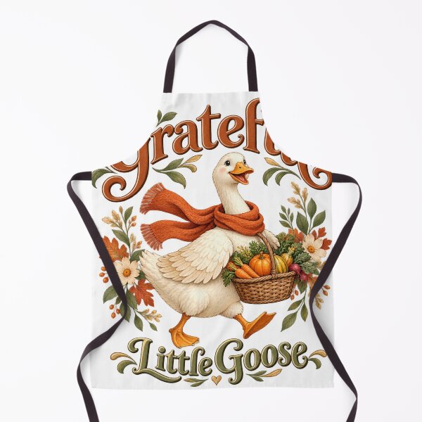 Item preview, Grateful Little Goose — Autumn Scarf and Harvest Basket, Playful Thanksgiving Gratitude designed and sold by haitrieuic96.
