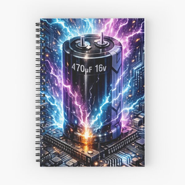 Item preview, Cyberpunk Capacitor Electronic Circuit Electric Neon Art designed and sold by BeardWave.