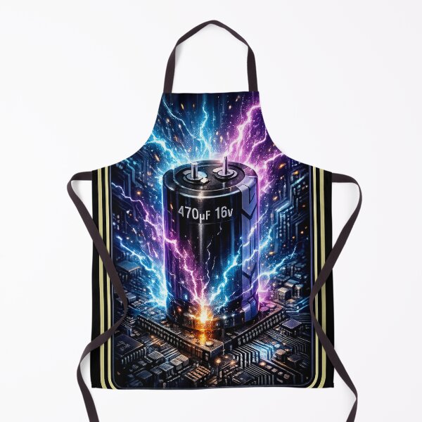 Item preview, Cyberpunk Capacitor Electronic Circuit Electric Neon Art designed and sold by BeardWave.