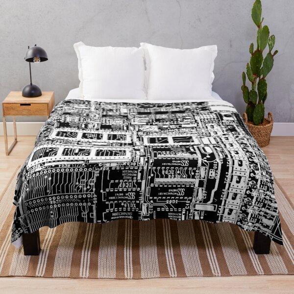 Item preview, Circuit Board in Stark Black & White designed and sold by ubiquitoid.