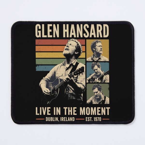 Item preview, Glen Hansard Retro Vintage Folk Rock Collage Art designed and sold by MOONE FLOWER.