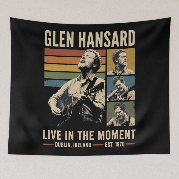 Item preview, Glen Hansard Retro Vintage Folk Rock Collage Art designed and sold by MOONE FLOWER.