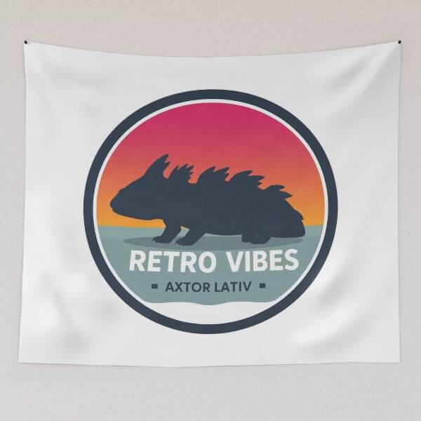 Item preview, Retro Vintage Axolotl Sunset designed and sold by Arc2020.
