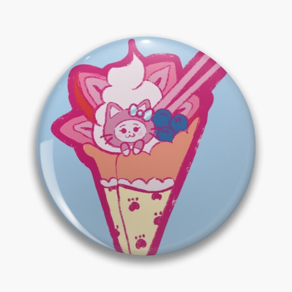 Item preview, Strawberry Crepe Kitty Cone designed and sold by SweetKawaiii.