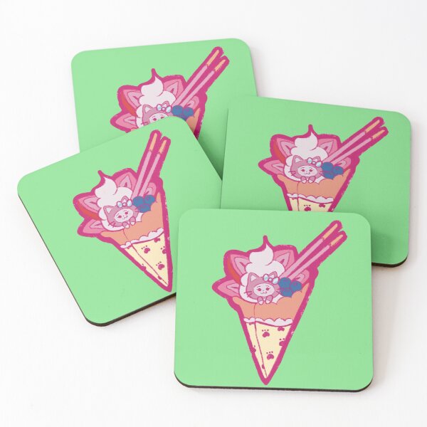 Item preview, Strawberry Crepe Kitty Cone designed and sold by SweetKawaiii.