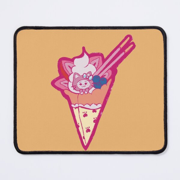 Item preview, Strawberry Crepe Kitty Cone designed and sold by SweetKawaiii.