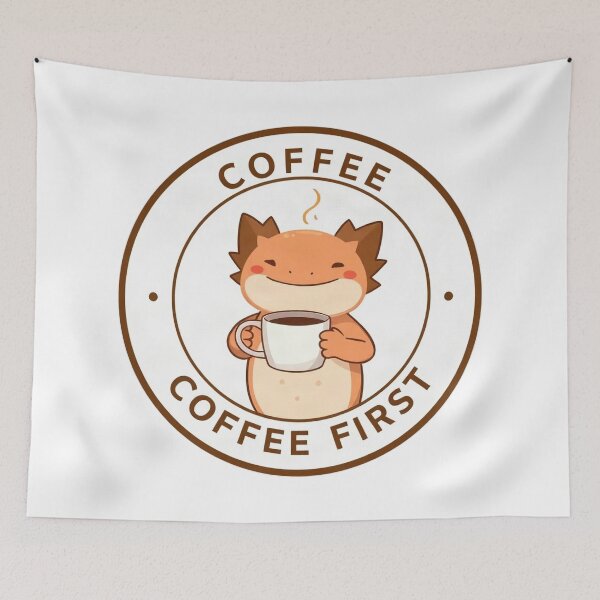 Item preview, Coffee Lover Axolotl Morning designed and sold by Arc2020.