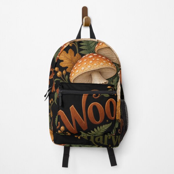 Item preview, Woodland Harvest Club — Mushrooms, Ferns and Acorns, Earthy Autumn Folk Art designed and sold by haitrieuic96.