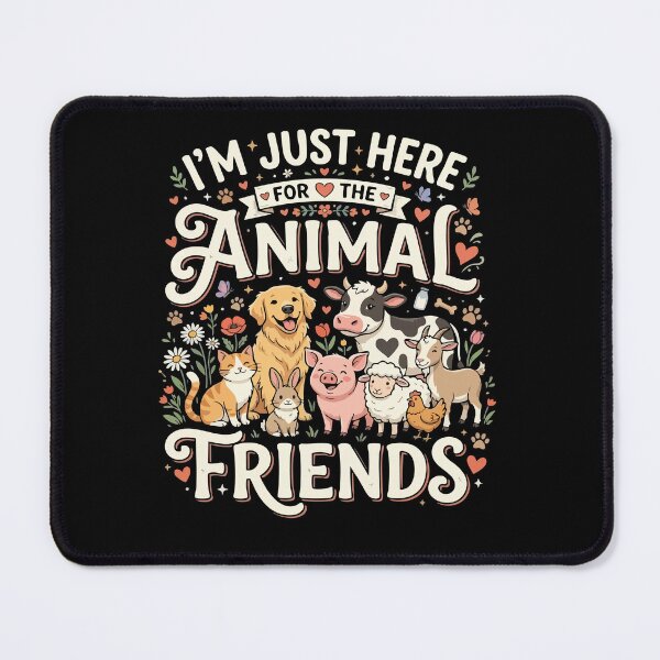 Item preview, I’m Just Here For The Animal Friends– Funny Vegan Plant Based Food Lover designed and sold by AmeliaShirts.
