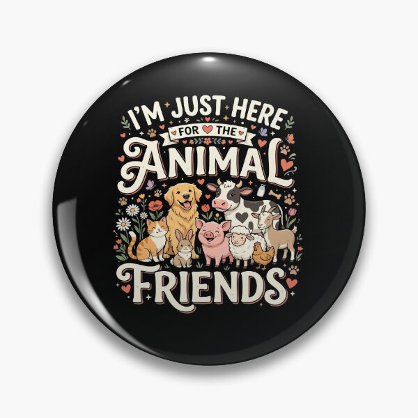 Item preview, I’m Just Here For The Animal Friends– Funny Vegan Plant Based Food Lover  designed and sold by AmeliaShirts.
