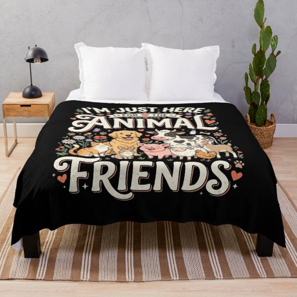 Item preview, I’m Just Here For The Animal Friends– Funny Vegan Plant Based Food Lover  designed and sold by AmeliaShirts.